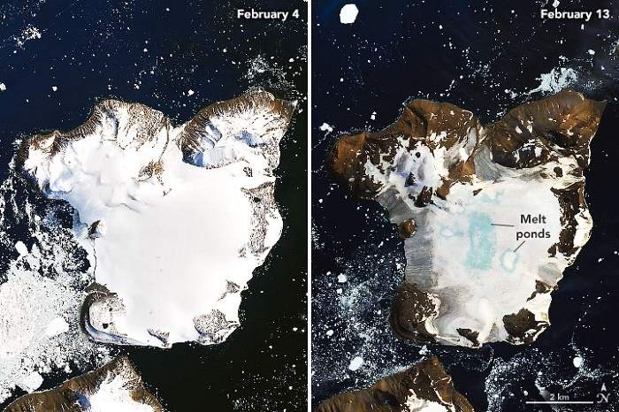 NASA卫星捕捉到南极冰雪消融景象&#xA0;专家称现象正频繁发生